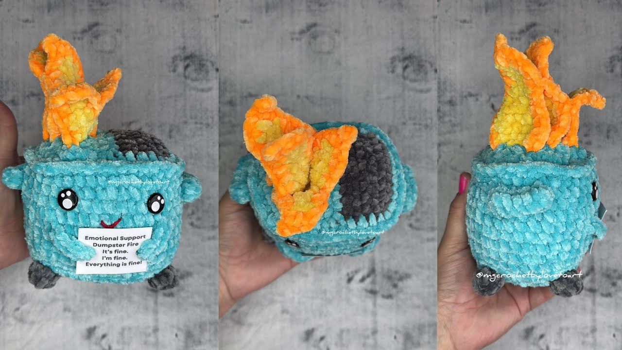 1ra parte del Basurero en llamas/ 1st part of the Dumpster fire 🔥 #crochettutorial #dumpsterfire