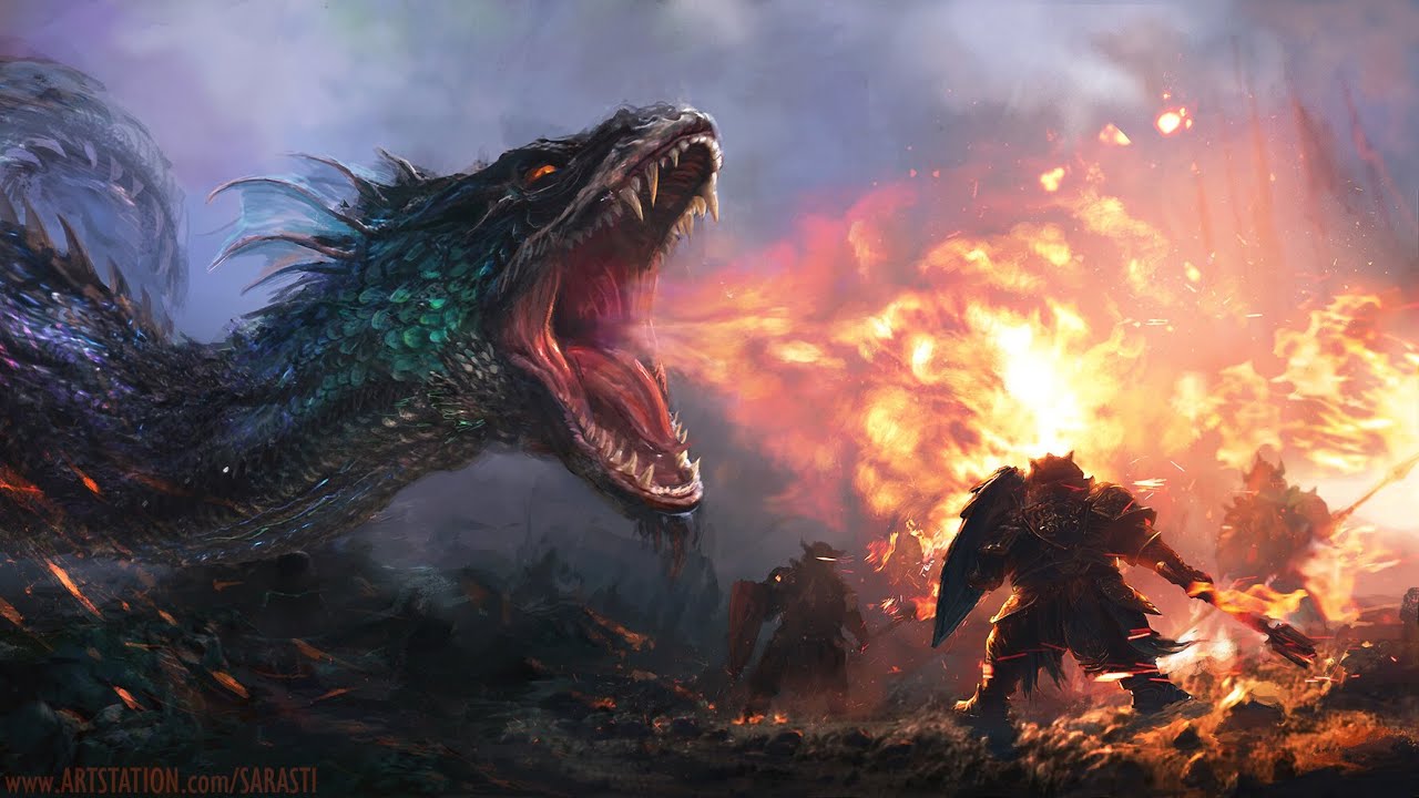 Эпическая средневековая фэнтези-музыка гномов - Атака дракона