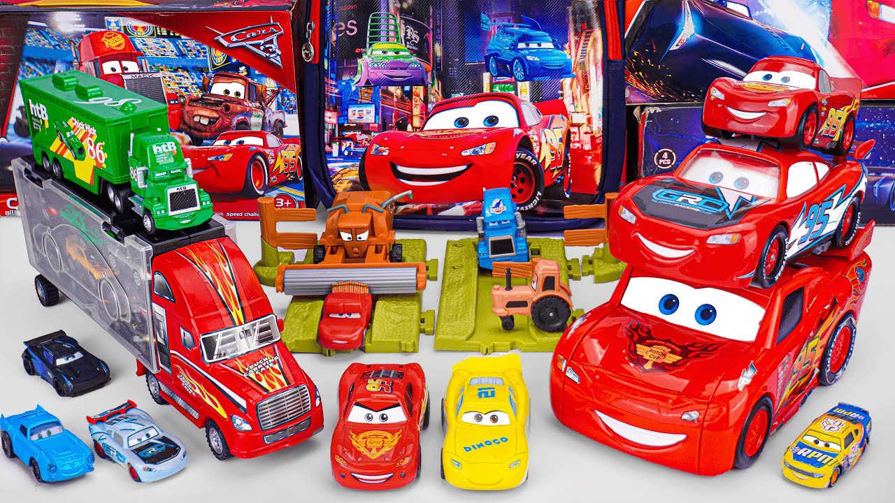 Disney Pixar Cars Unboxing Review | Lightning McQueen | Mattel Disney Pixar Cars Glow Racers Playset