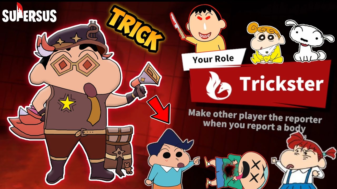 Shinchan became trickster in super sus and tricked his friends 😱🔥 | shinchan playing among us 3d 😂🔥