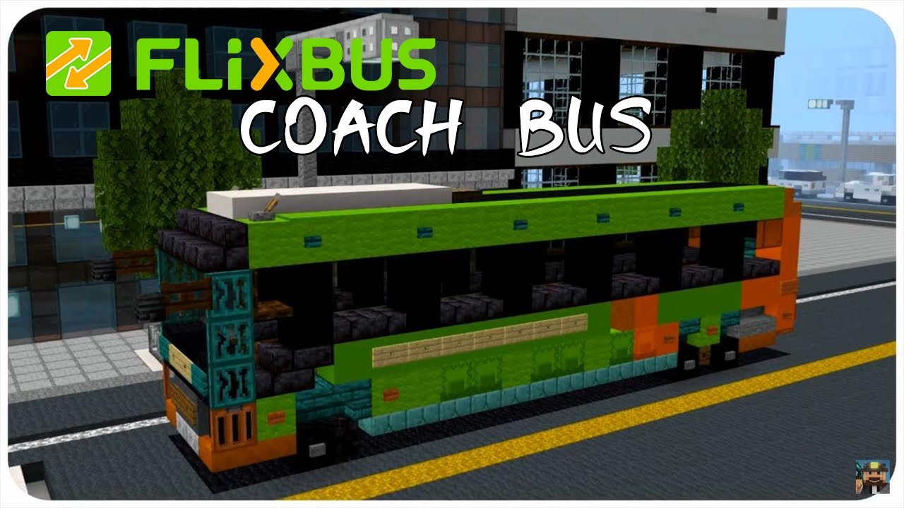 How to Build a Coach Bus in Minecraft (MAN Lion's Flixbus) Minecraft Coach Bus Tutorial