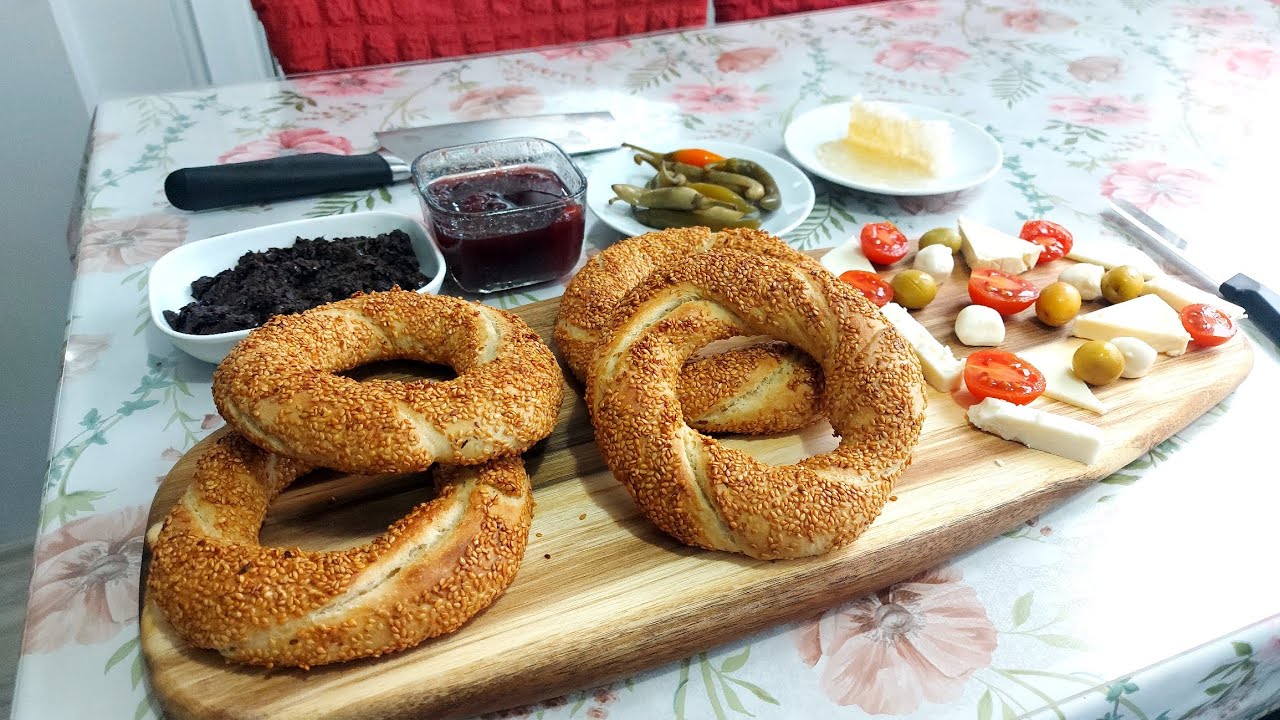 Simit | Türkische Sesamkringel | Istanbul Bagels 🥯🥨👨🏻‍🍳🫖☕️🍅🌶🍯🧀💚🍀