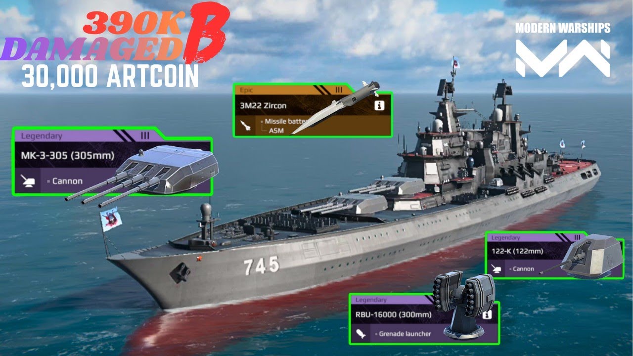 RUSSIAN BATTLESHIP 🔥- RF MOSCOW UNDER 30,000 ARTCOIN 😱 STILL WORTH 🤔- modern warships 