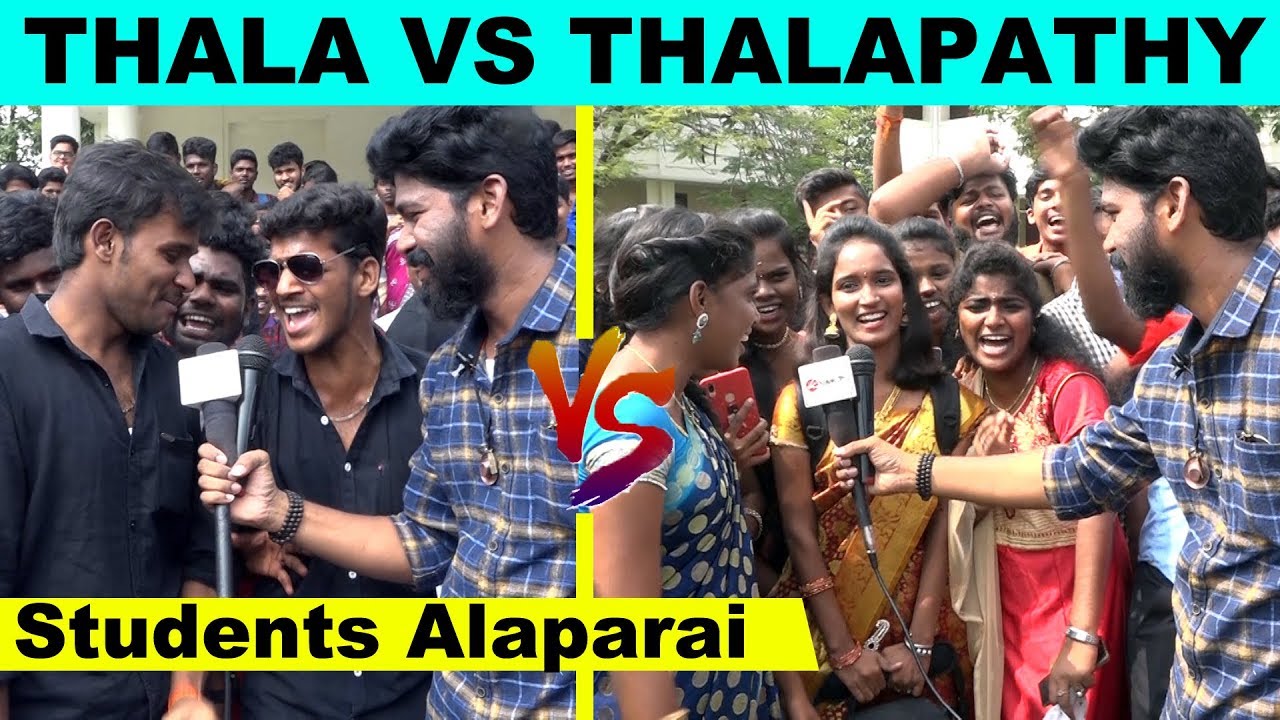 Exclusive Video Thala Vs Thalapathy - Funny Moments With College Students | Thalapathy 63  Viswasam