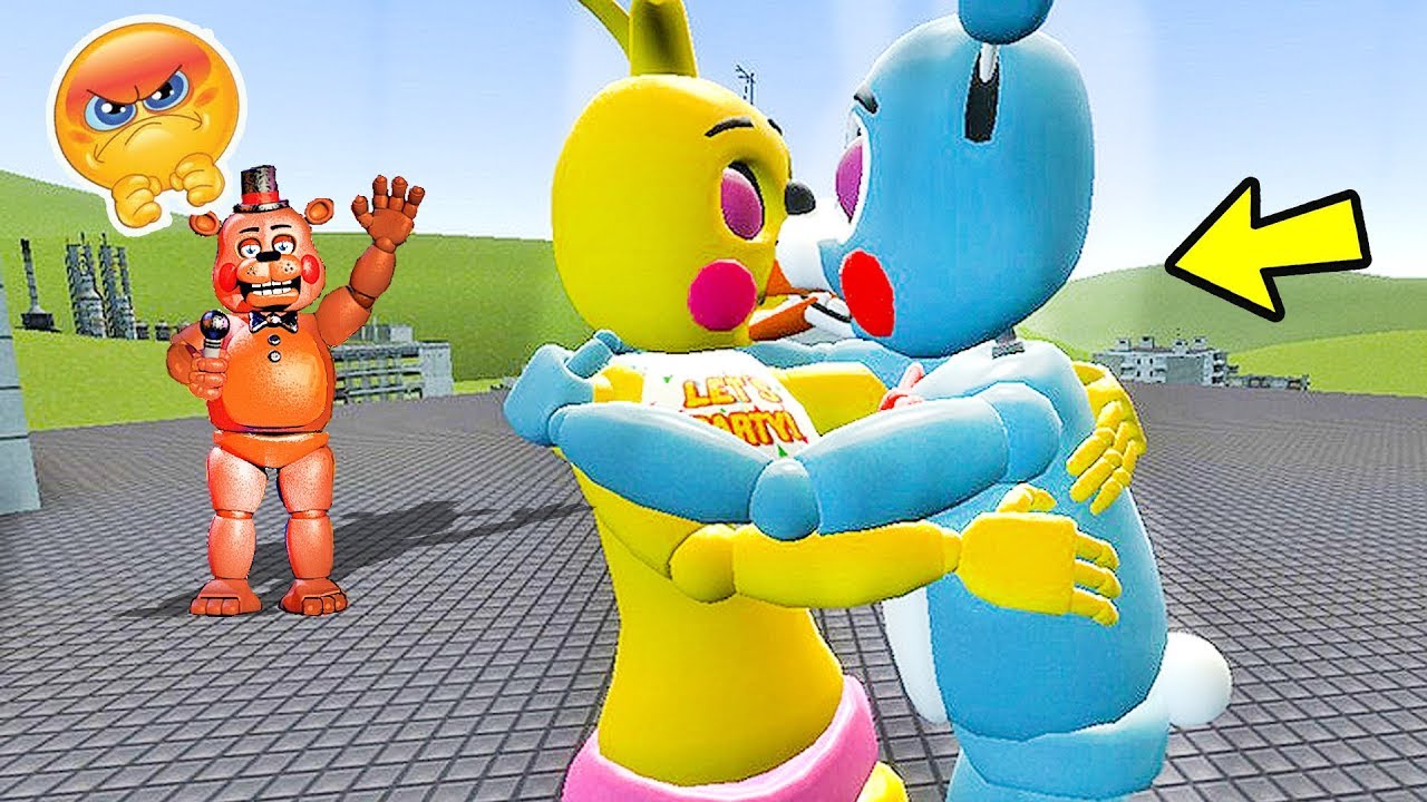 TOY CHICA beijou o  TOY BONNIE e o fredão pegou? | GTA V Five Nights at Freddy's