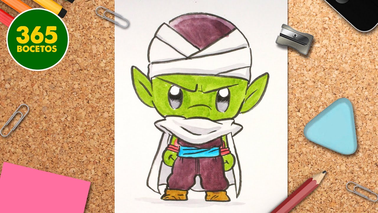 COMO DIBUJAR A PICOLO KAWAII - Dragon Ball Súper Heroe Kawaii - Dibujos faciles