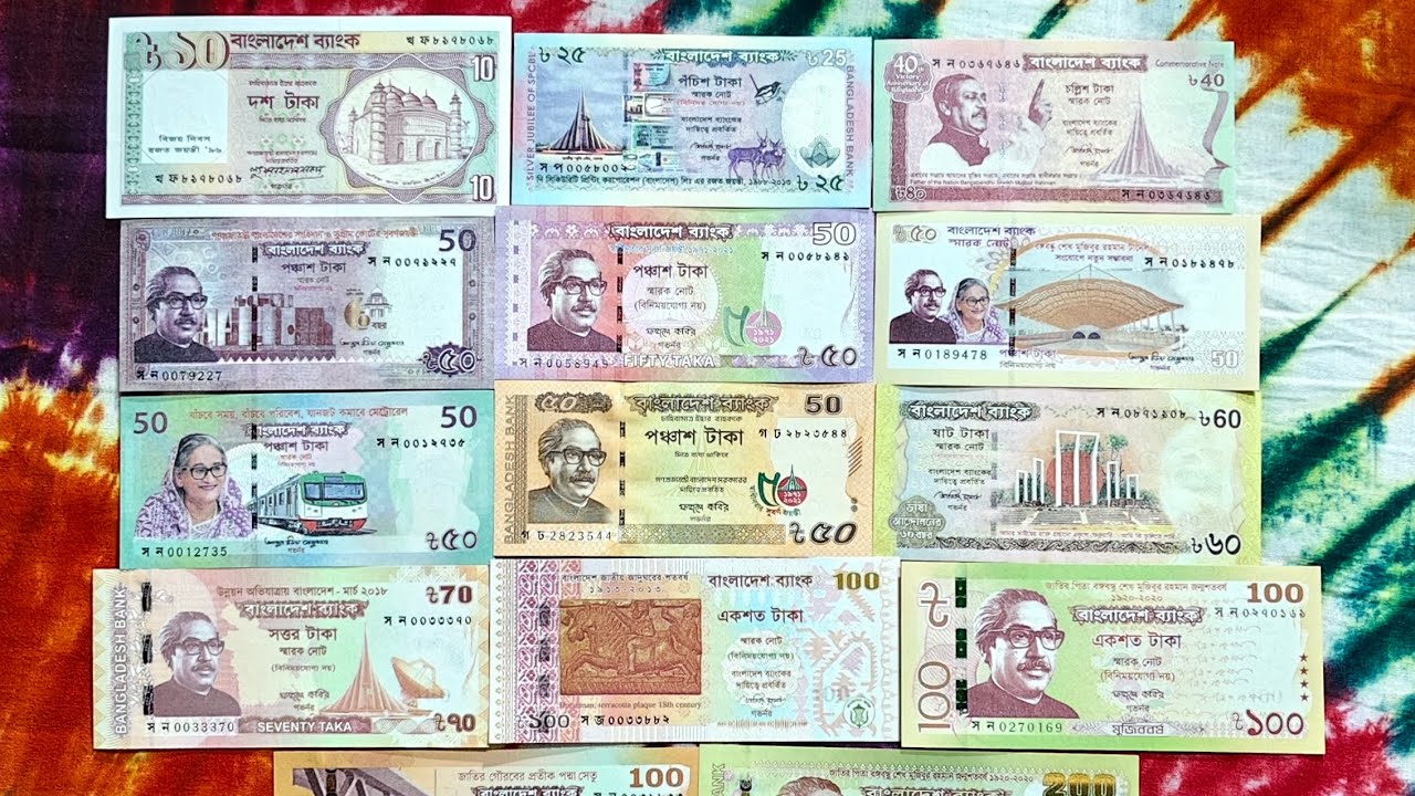 Bangladesh 🇧🇩 Commemorative banknotes set. #currencycollection #numismatist #banknotes #india 
