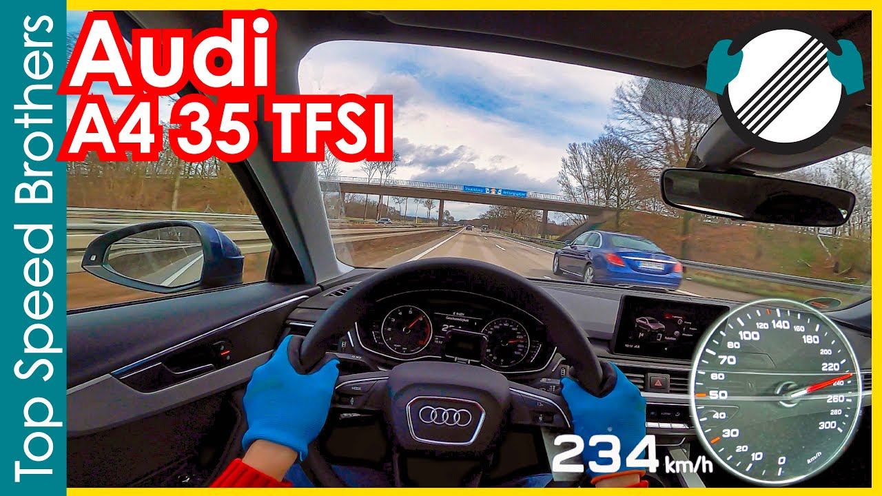 Audi A4 B9 35 TFSI (2019) AUTOBAHN POV TOP SPEED 🚀 