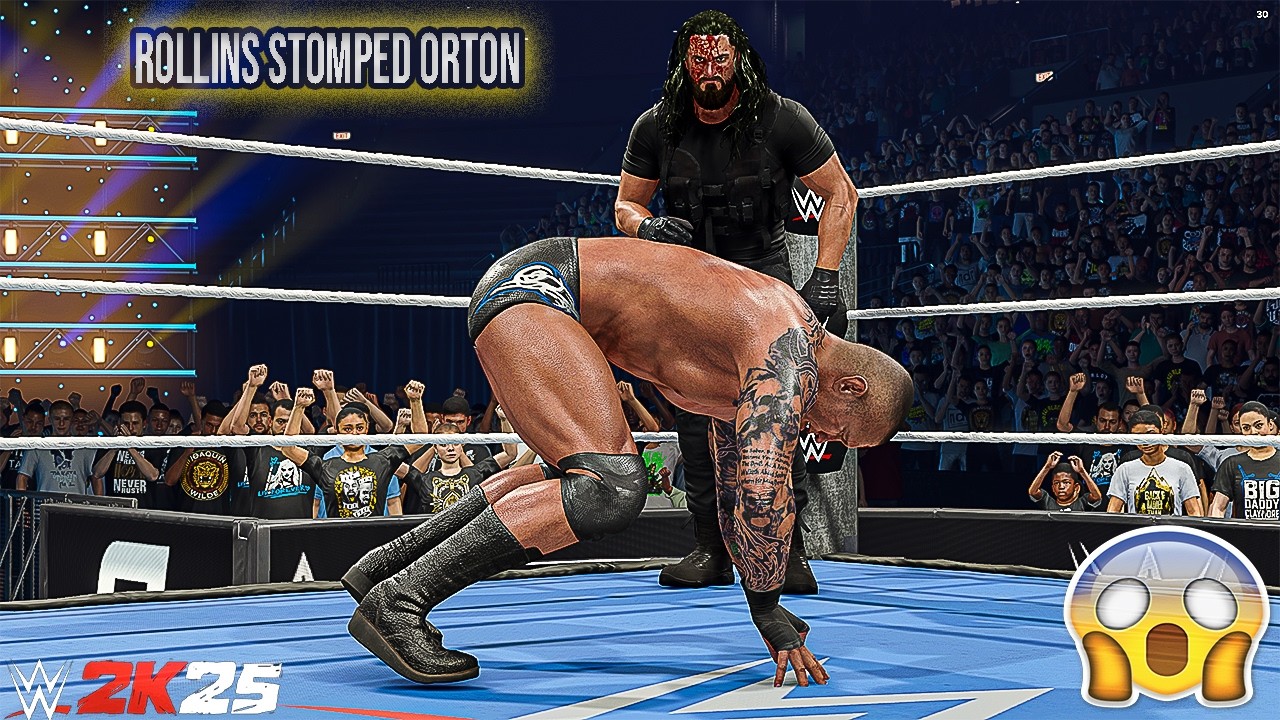 Mid-Air STOMP! Seth Rollins Crushes Randy Orton! 🤯🔥 | WWE 2K25