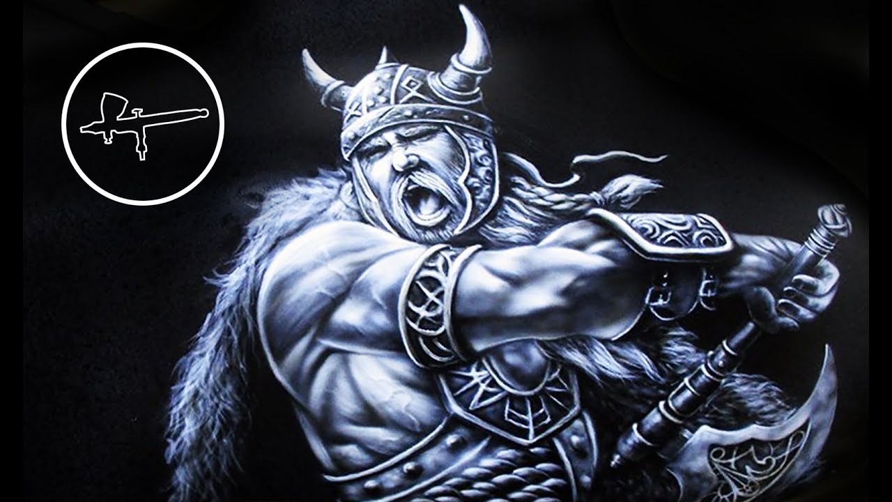 Airbrush Painting Viking Warrior | Street glide | by Igor Amidzic