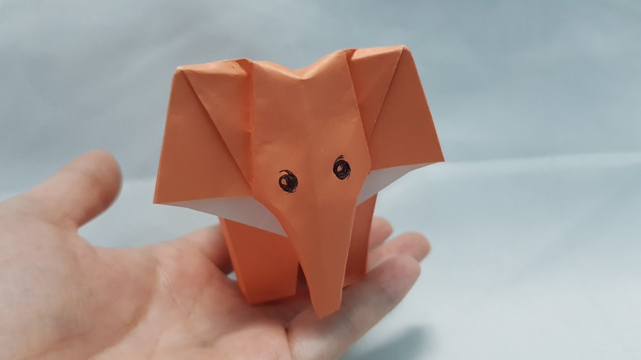ORIGAMI ELEPHANT - How to make an origami elephant || Gấp con voi bằng giấy