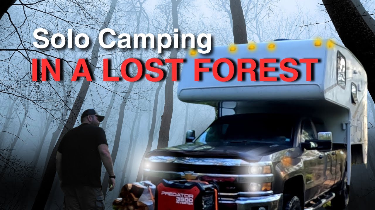 Solo Truck Camping in Heavy Winds. This Forest Holds a Secret.