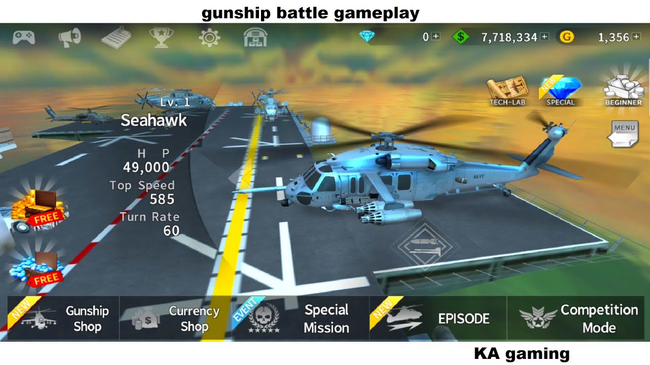 gunship battle gameplay | episode 21 mission 1-9 | Seahawk