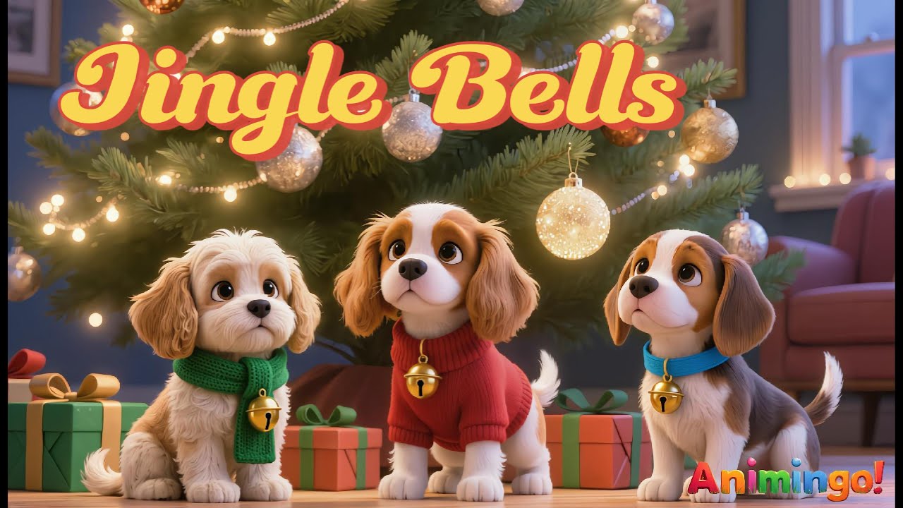Puppy Jingle Bells | Sing and Dance | Winter Animal Songs for Kids