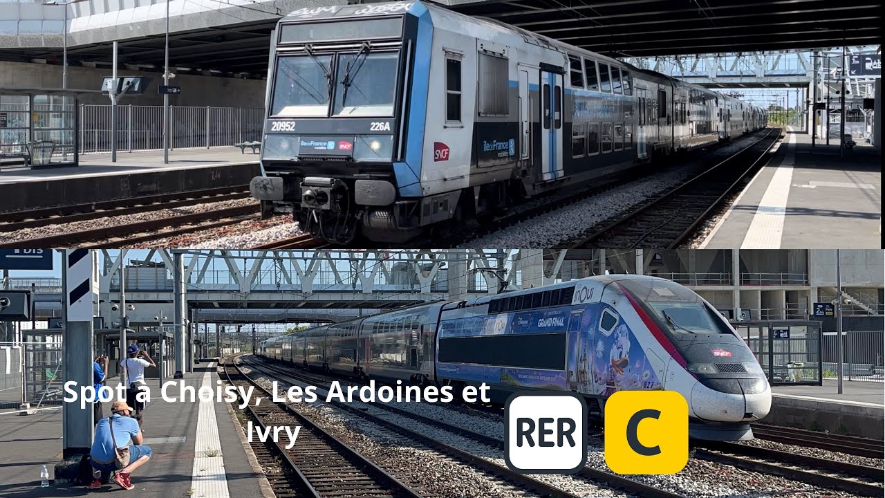 Spot en gare de : Choisy le Roi, Les Ardoines et Ivry sur Seine ( RER C, TER, TGV )