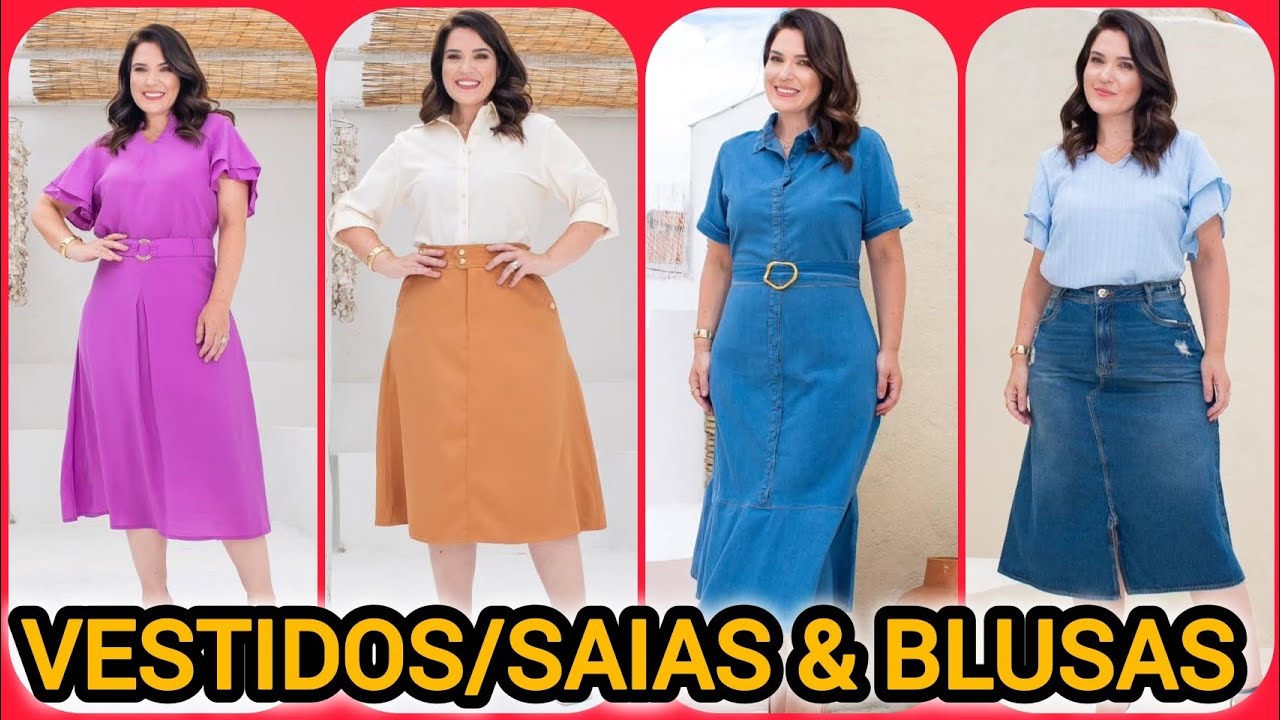 VESTIDOS/SAIAS & BLUSAS 🇧🇷 PROVADOR FASHION COM RENATA CASTANHEIRA 🌹✅ #vestidos #modamodesta #moda 