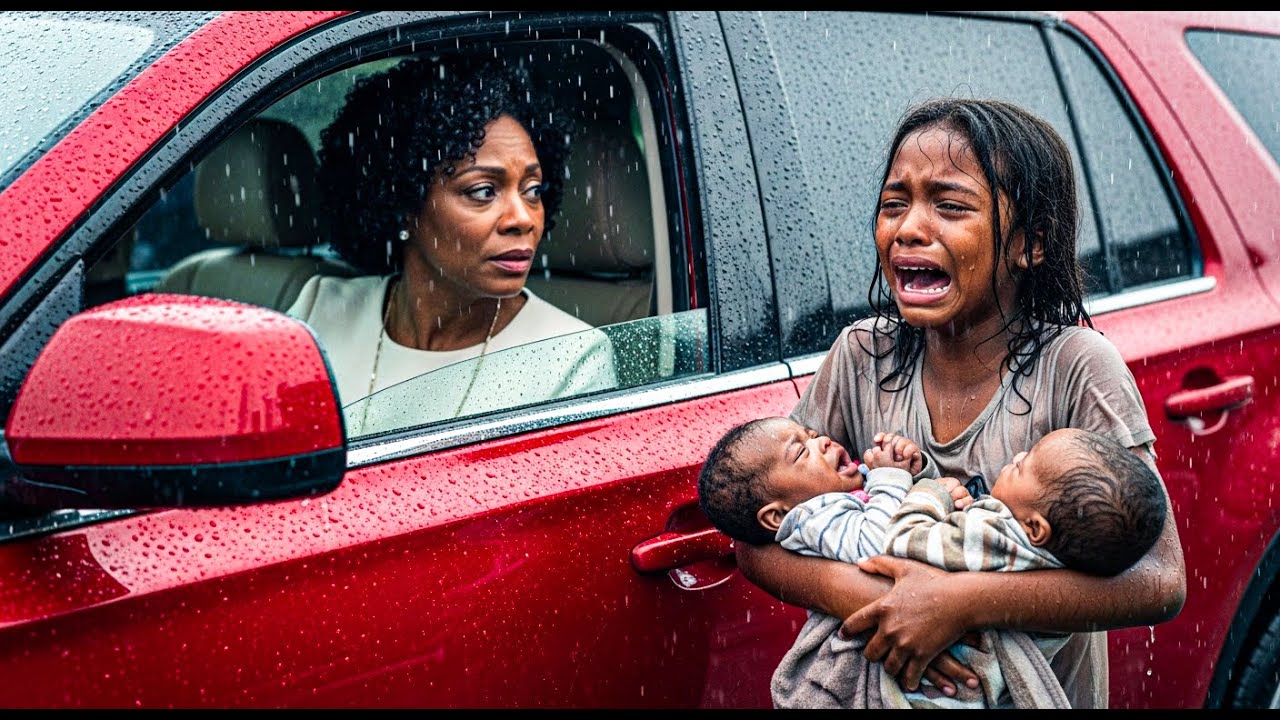 Mysterious Woman Sees a Girl Begging With Twins…What Happened Next Will Make You Cry