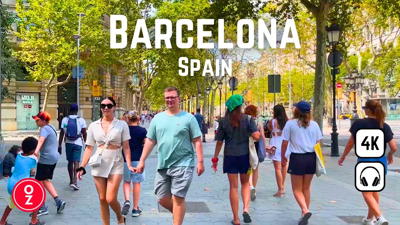 BARCELONA- Spain 🇪🇸 4K Walking Tour La Rambla | La Sagrada Familia | Paseo de Gracia