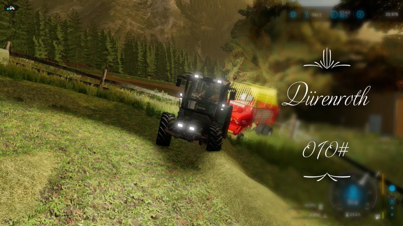 Dürenroth 010# Das Heu kommt rein!!💪🚜/Pöttinger am Hang😎🚜