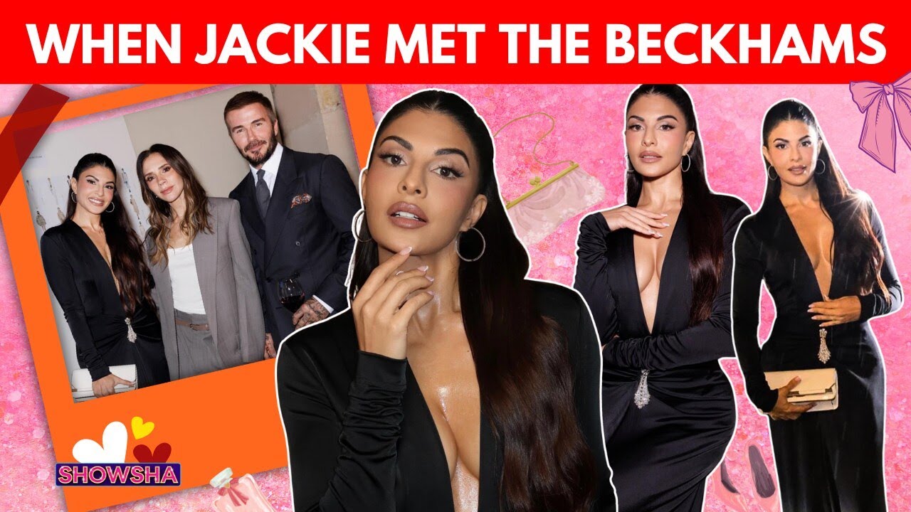 Jacqueline Fernandez's Chic All-Black VB Look Leaves Victoria Beckham In Awe At PFW | DECODED