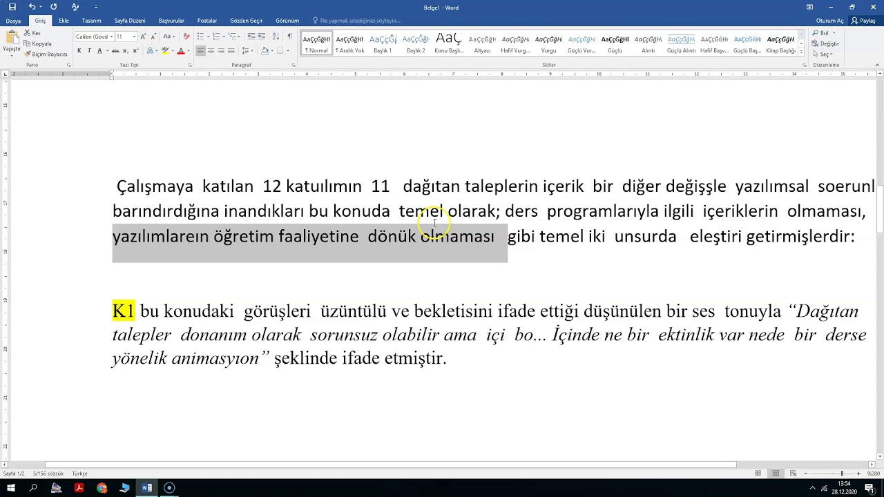 Nitel Bulgular ve Yorumlar Bölümünün Yazımı 1 alıntılama