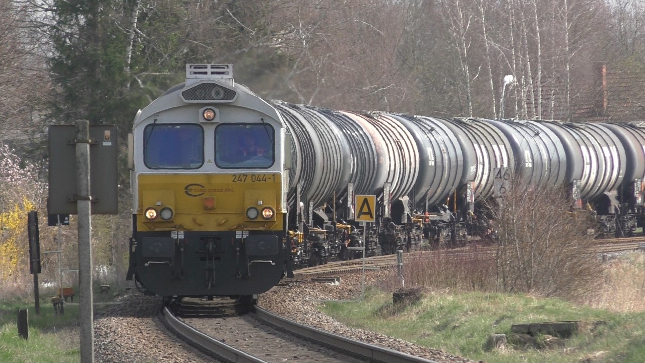 Euro Cargo Rail Class 77 Heavy Duty Diesel with Chemical Tank Car Train