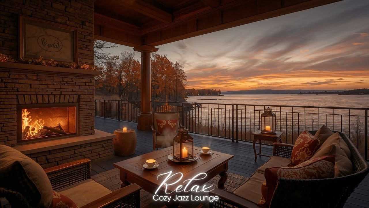 Cozy Jazz Lounge LIVE 24/7 ☕🔥 | Smooth Jazz, Crackling Fire & Relaxing Evening Ambience
