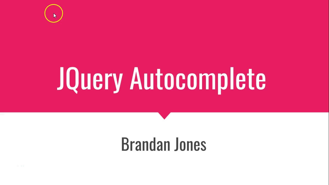 Create Dynamic Autocomplete with JQuery and Spring Boot