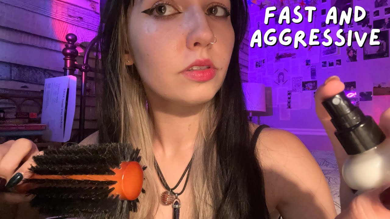 ASMR Быстрая и агрессивная стрижка ✂️ (укладка, стрижка, мягкая речь)