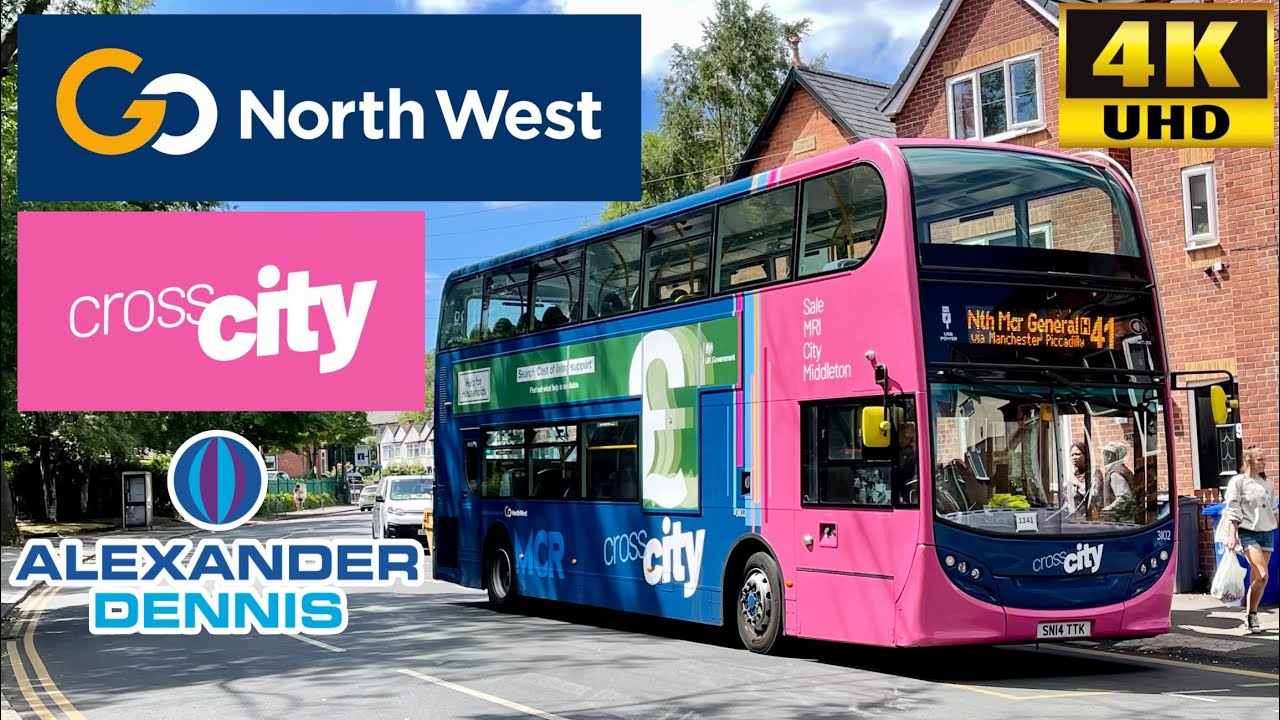 [Go North West: Cross City 41 Higher Crumpsall to Sale via Manchester] ADL Enviro400 (3102/SN14TTK)