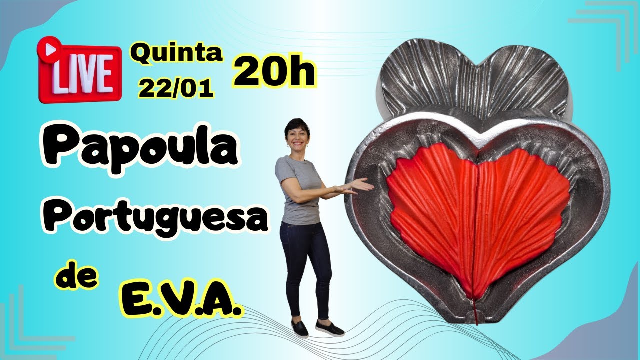 Papoula Portuguesa ao Vivo + Tira-Dúvidas: do EVA ao Acabamento Profissional  - AULA 83