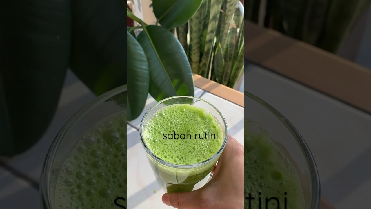 Yeşil detoks suyu her sabah  karnına alışkanlıklarına ✅stresli g&uuml;nler bol vitamin gerk #health