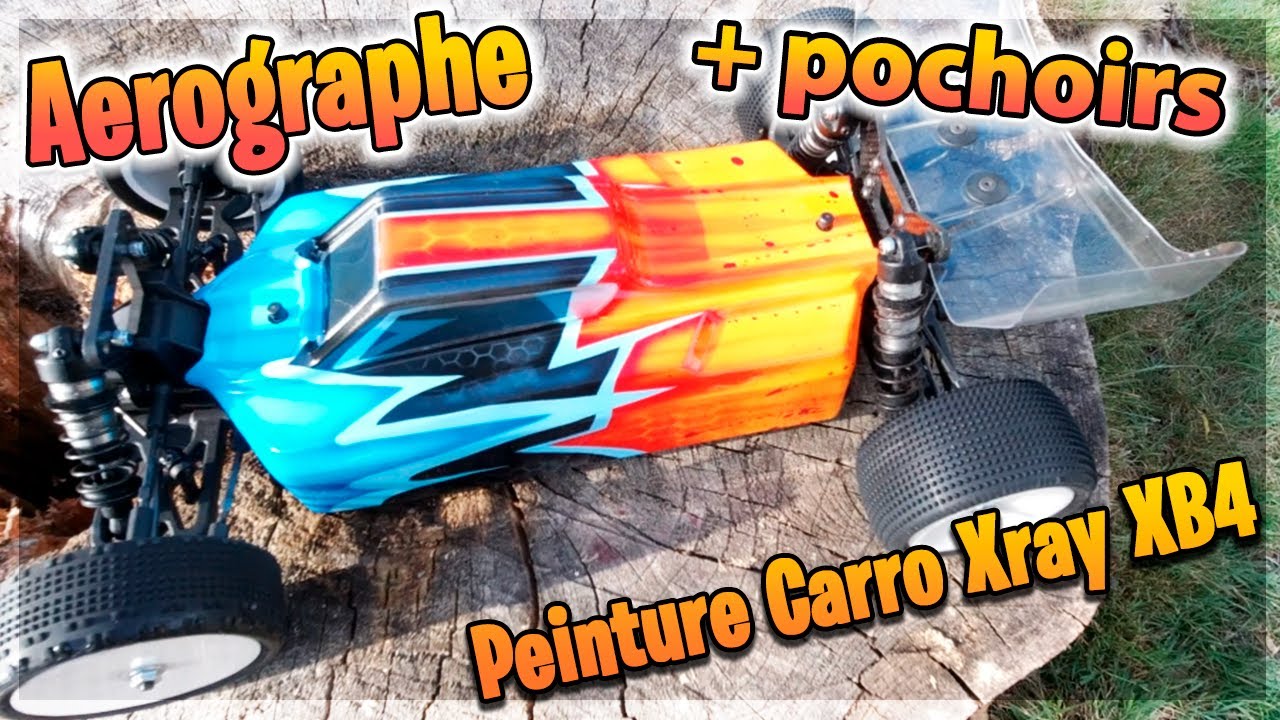 Comment Peindre a l'Aérographe et avec Pochoirs sur voiture RC - tuto