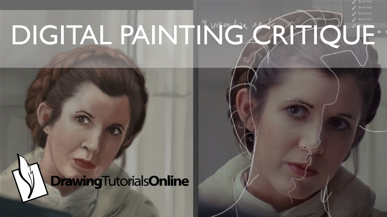 Digital Painting Coaching Critique - Princess Leia