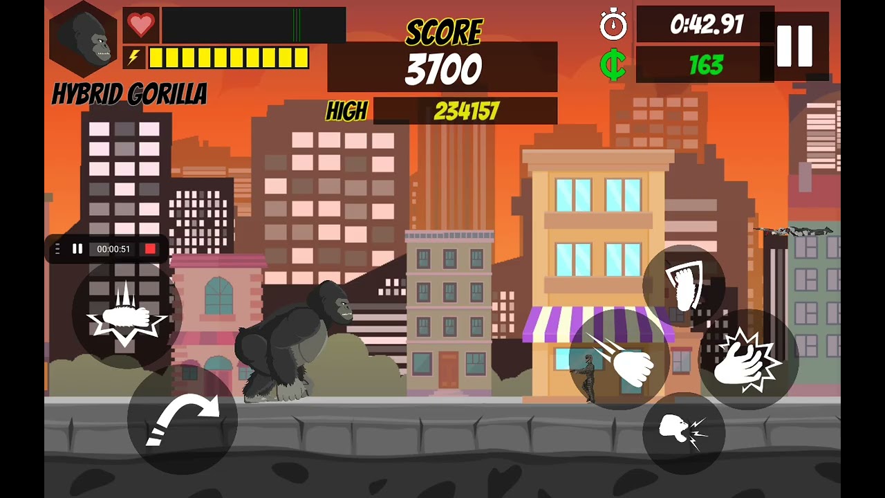 jugando hybrid gorilla urban rampage (con audio)