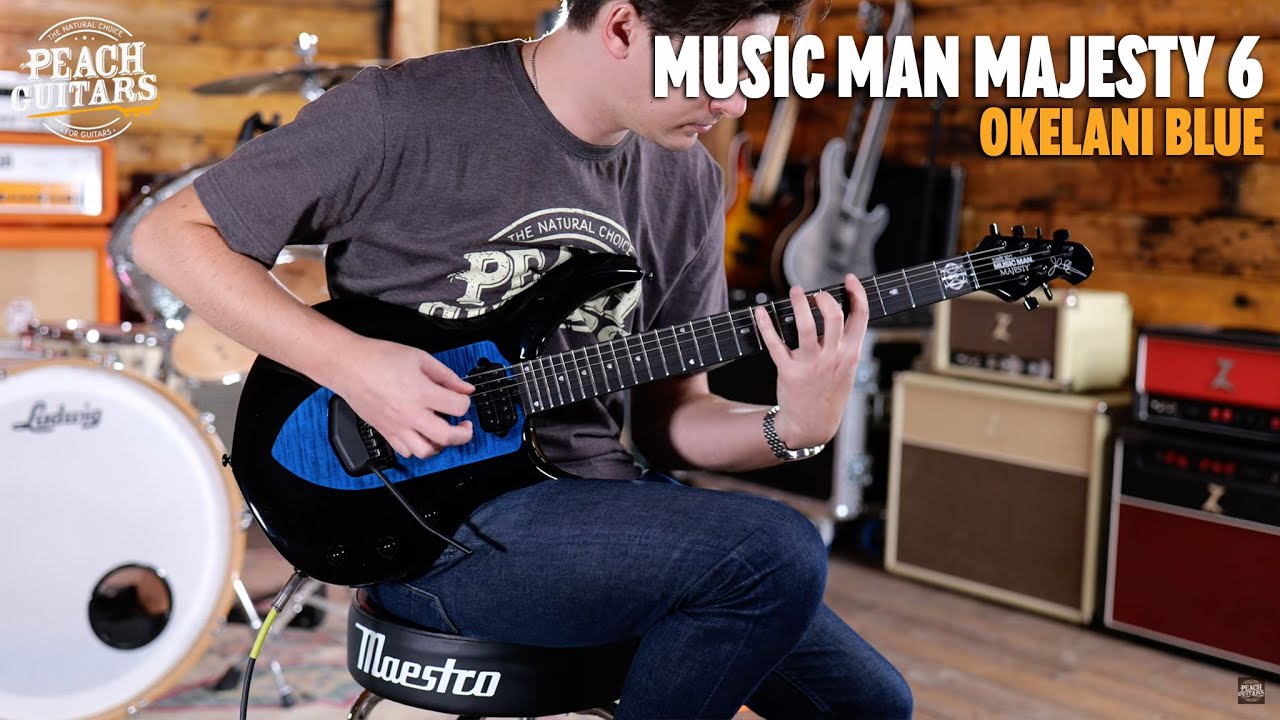 No Talking...Just Tones | Music Man Majesty 6-String | Okelani Blue