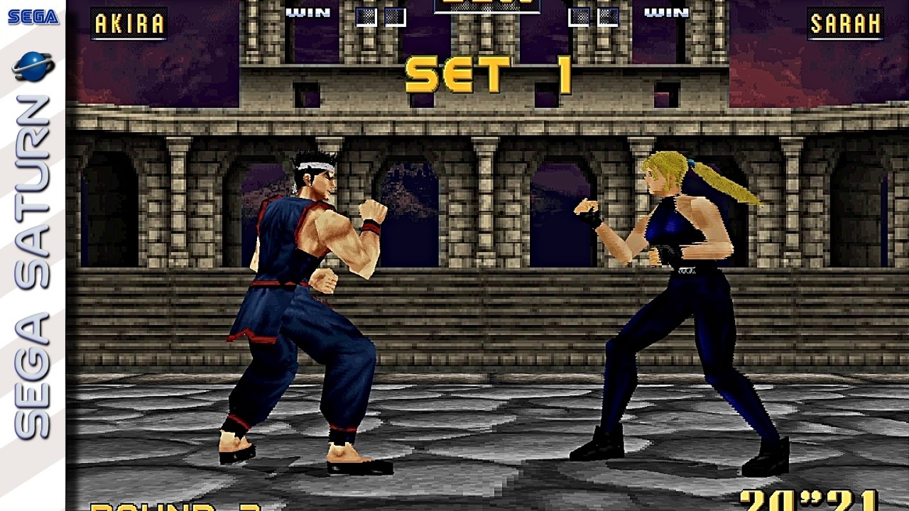 Virtua Fighter 2 (Sega Saturn) | HD Gameplay | RetroArch 1.21.0