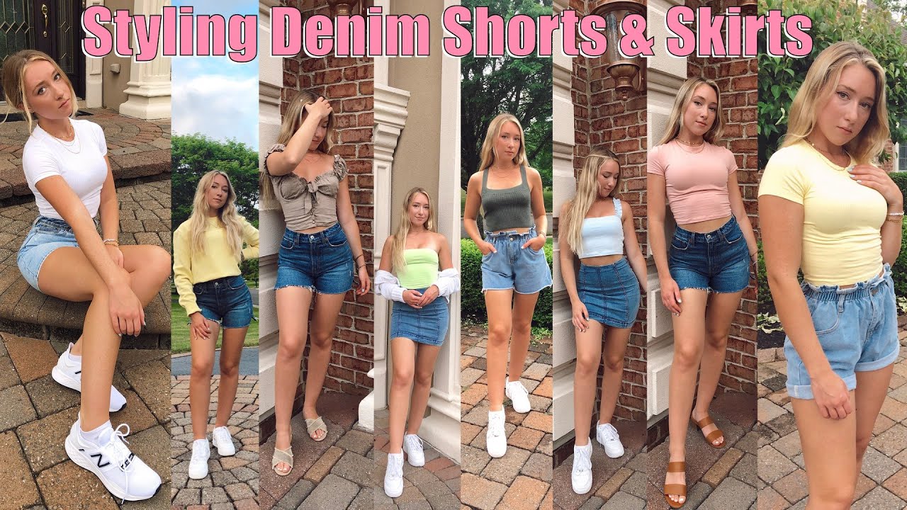 How to style denim shorts & skirts || casual summer outfits 2020