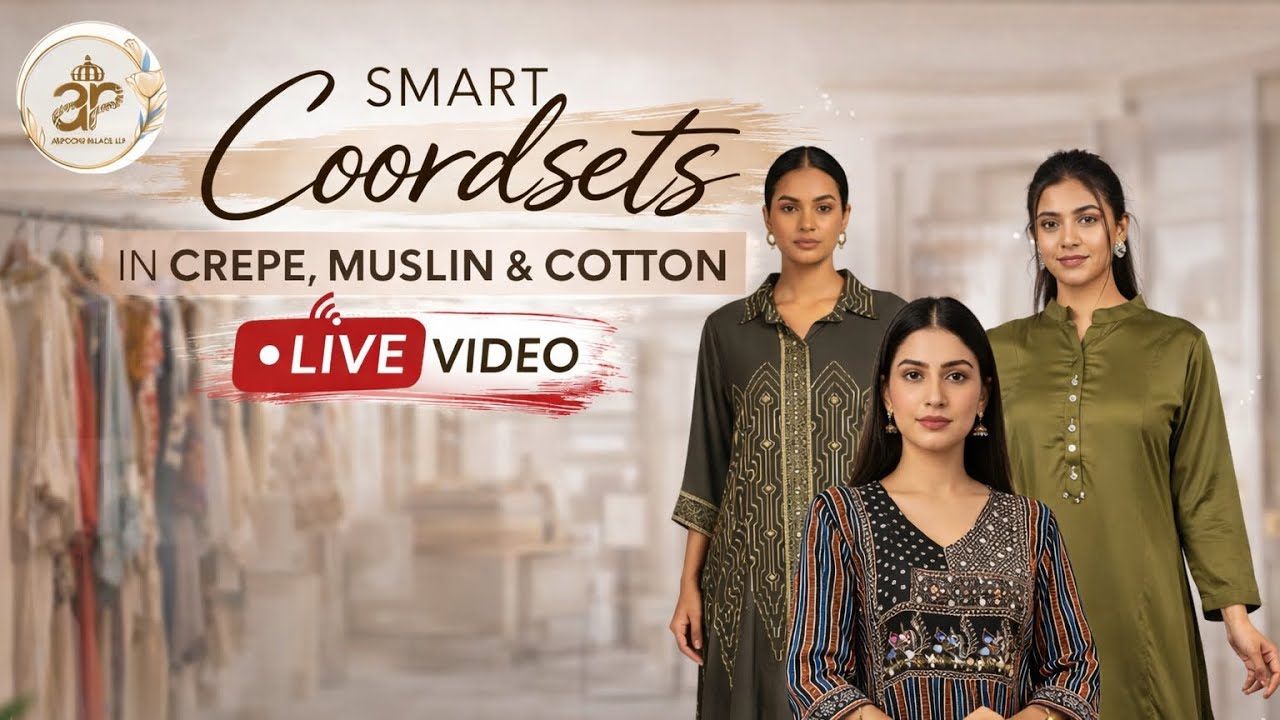 Trending Coord Sets in Crepe, Muslin & Cotton | Watch Our Insta Live 🔥