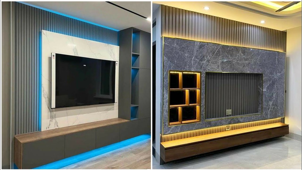 Modern 100 Tv unit design for hall in 2022-23 | TV Wall Panel for Living Room || Modern Interior
