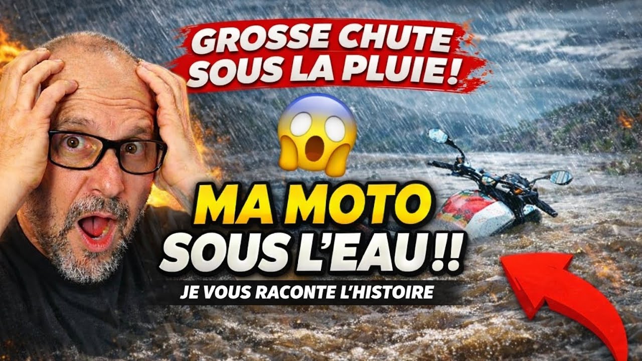 “Je pensais traverser une flaque… GROSSE ERREUR 😱 Ma moto sous l’eau !”