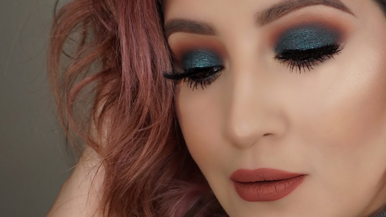 Teal Smokey Eye Makeup Look