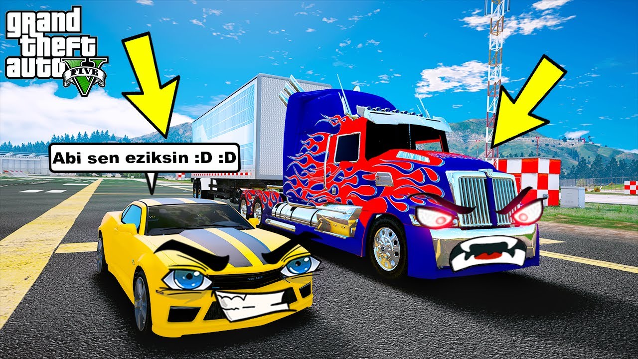 BUMBLEBEE OPTİMUS PRİME'YE MEYDAN OKUYOR! - GTA 5 TRANSFORMERS MODU