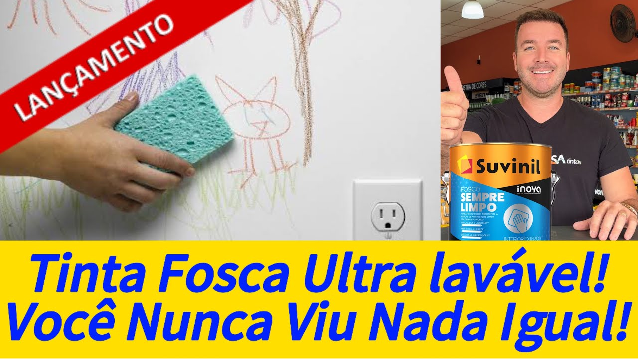Tinta Inova Fosco Sempre Limpo Suvinil! Limpa e Esconde Imperfei&ccedil;&otilde;es!