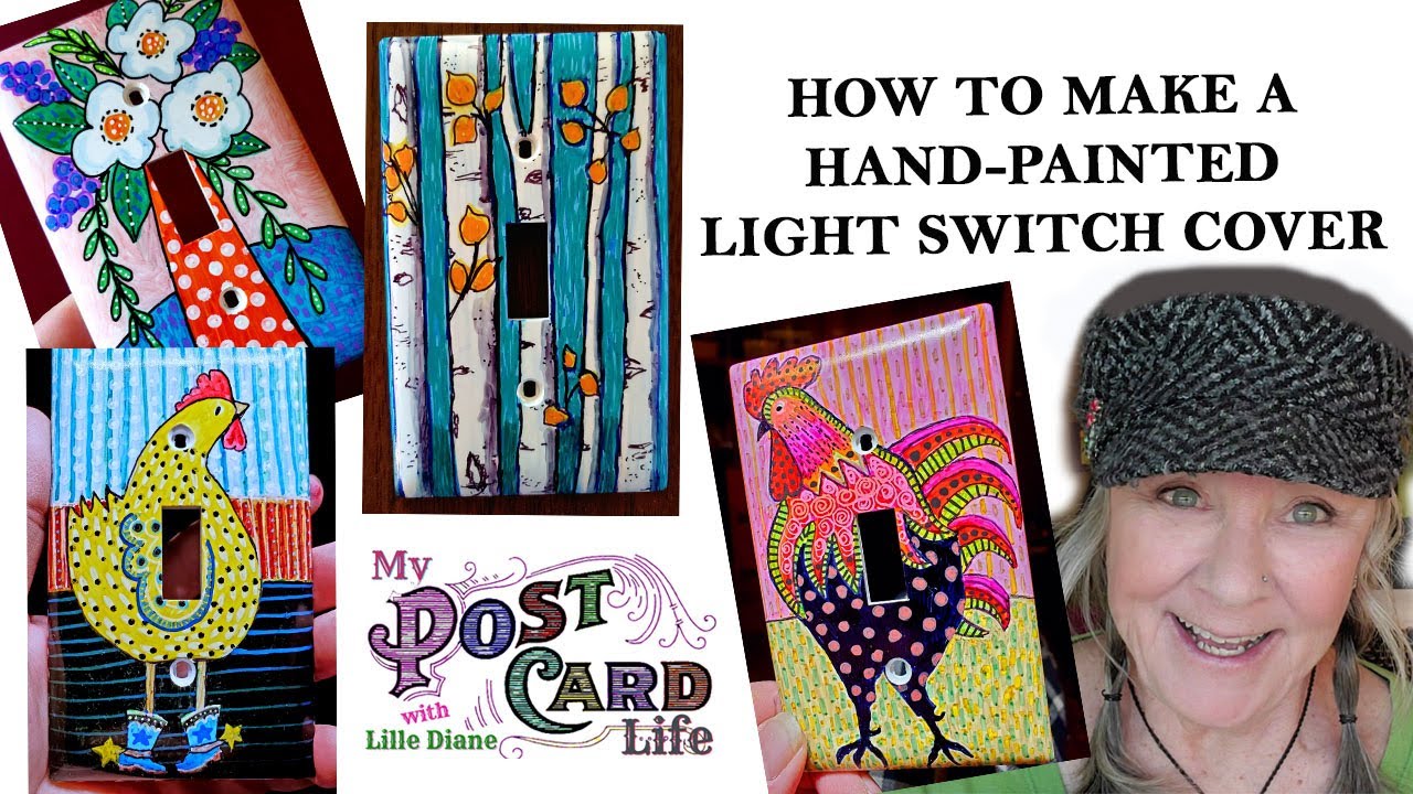 Make A Hand-Painted Light Switch Cover - Lille Diane - My Postcard Life