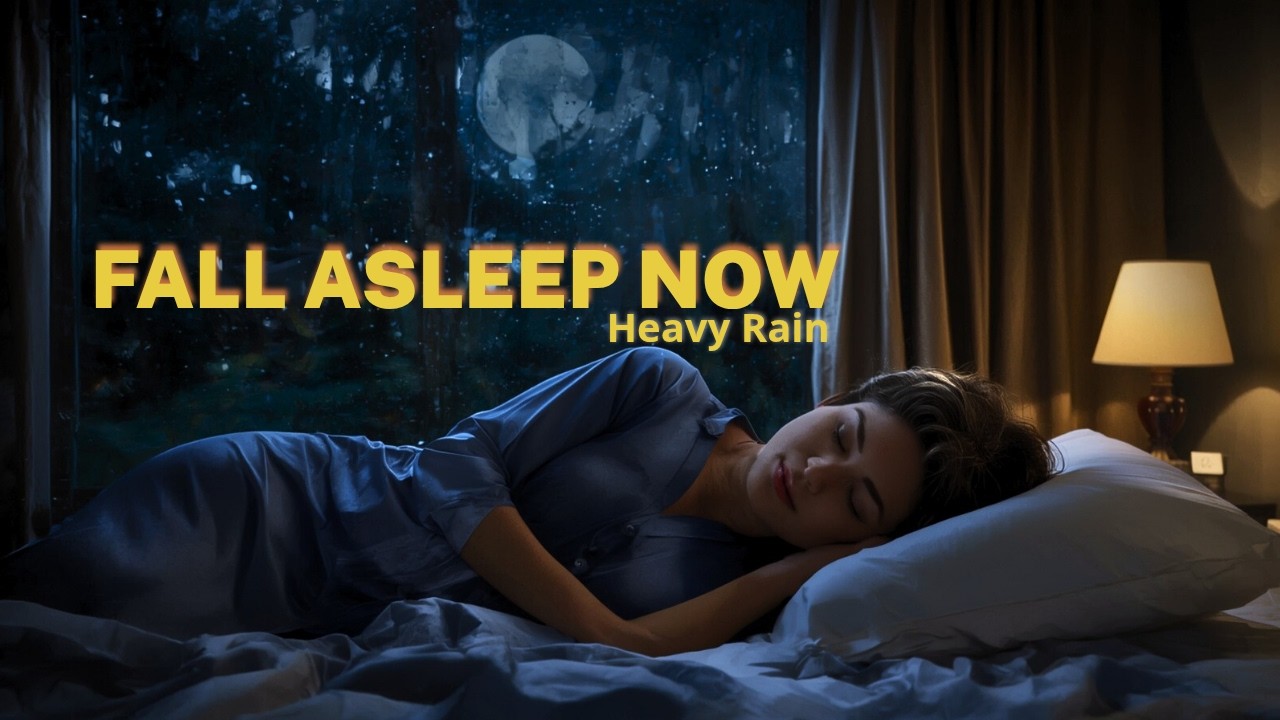 FALL ASLEEP FAST 🌧️ Heavy Rain on Window for Deep Sleep & Relaxation