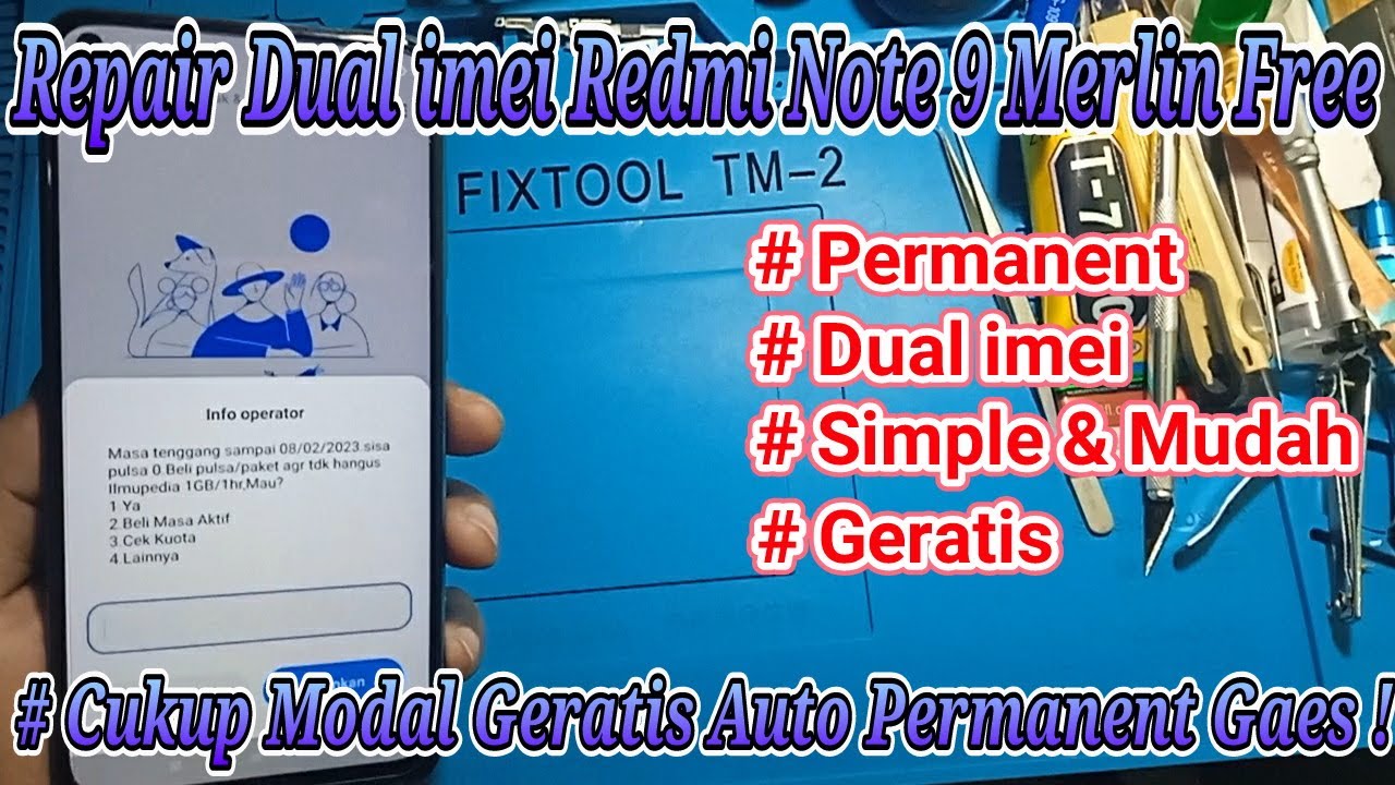 Repair Dual imei Redmi Note 9 Merlin  ( Fix Baseband Uknown Fix Imei Null Fix Nv Data Corupt ) Free