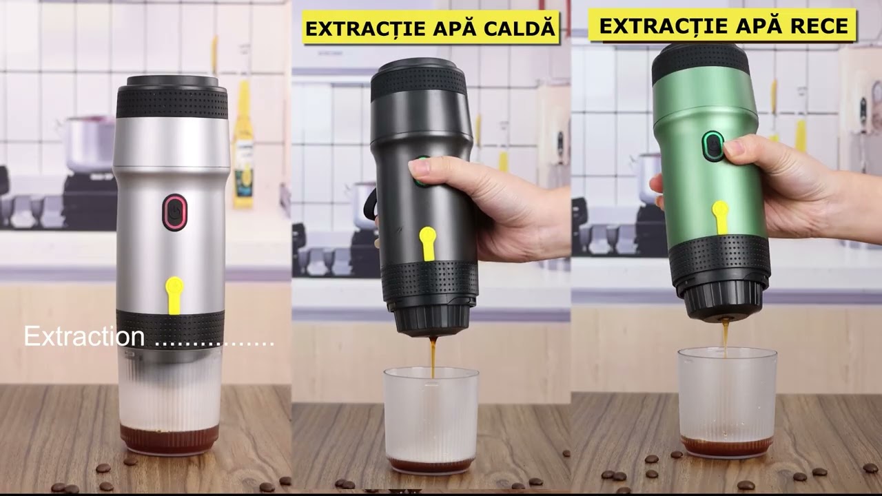 Aparat de Cafea Portabil, Espressor Portabil, Cafea Macinata, Capsule Nespresso, Capsule Dolce Gusto