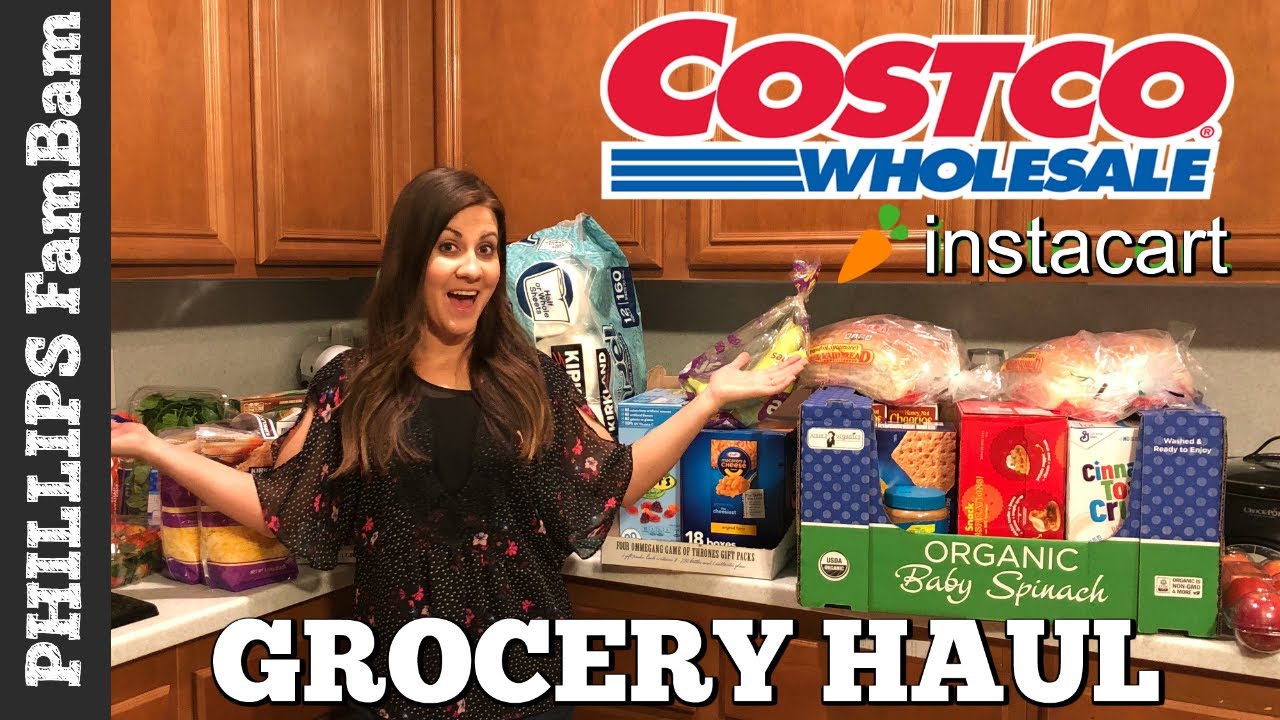 MASSIVE COSTCO GROCERY HAUL $300 | GROCERY DELIVERY INSTACART | COLLAB w/ MARRIAGE & MOTHERHOOD