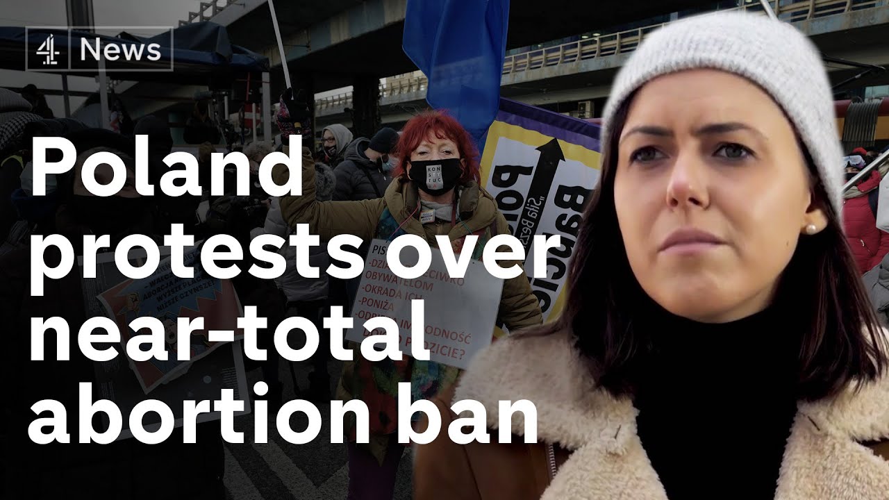 Protests in Poland over near-total abortion ban